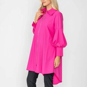 IC Collection Pink Bell Sleeve Zip Jacket | Style 5672J | NWOT | $275 Retail